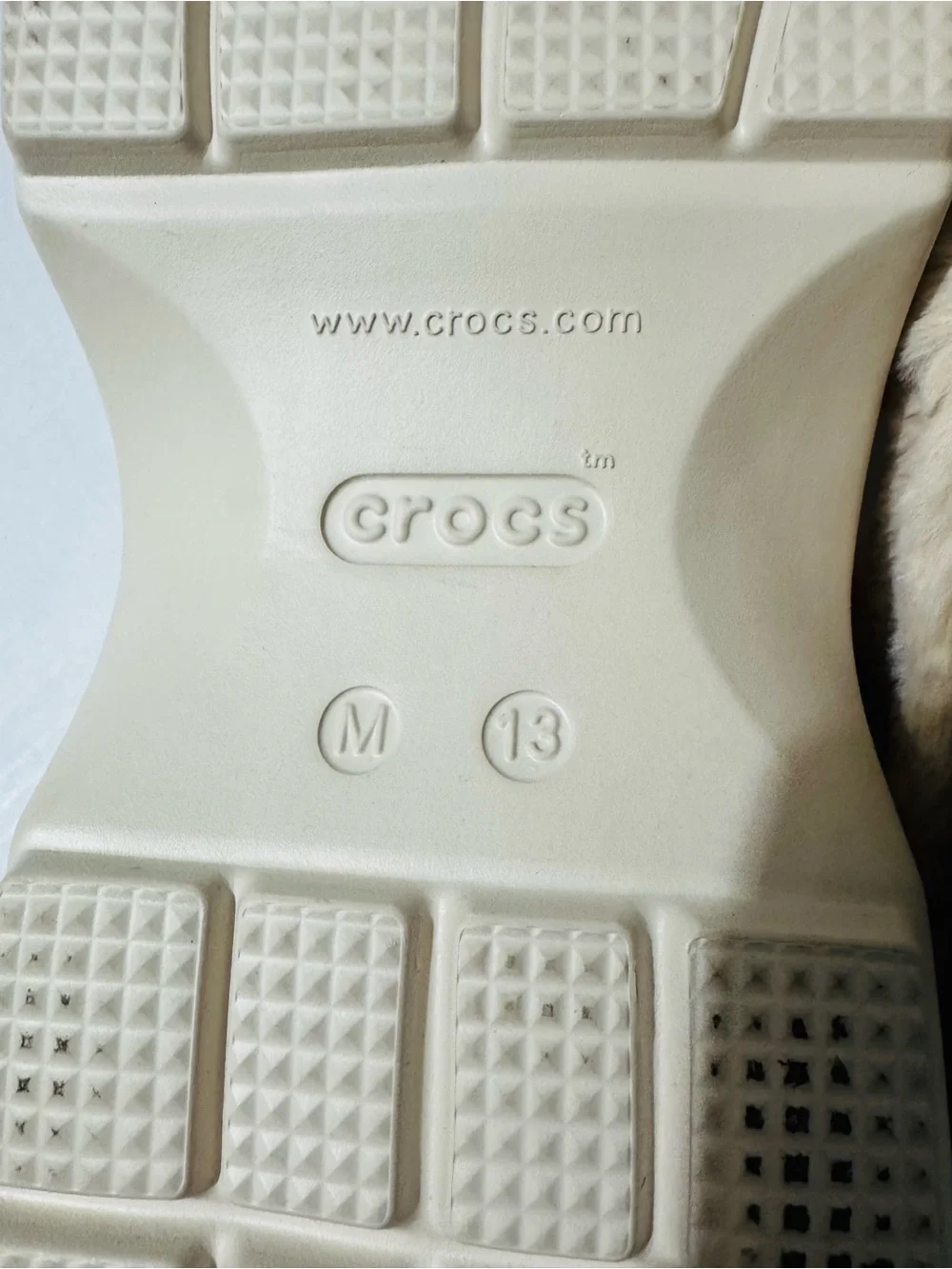 CROCS stomp lined quilted clog size men’s 13 in Cream color BNWT - Picture 8 of 12